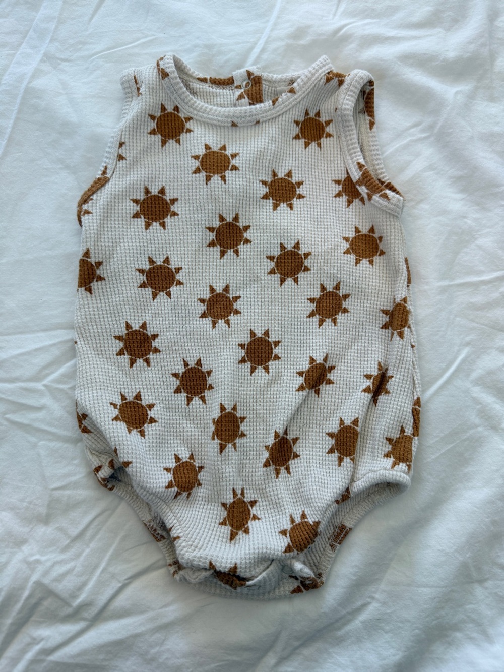 Spearmint love organic cotton 12-18 months waffle sun bodysuit